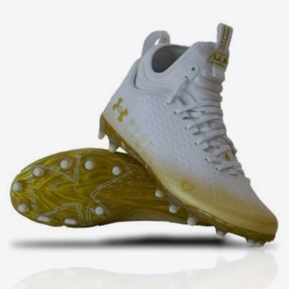 Under Armour Men's Sportlight Lux Mc 2.0 Football Shoe White/Gold